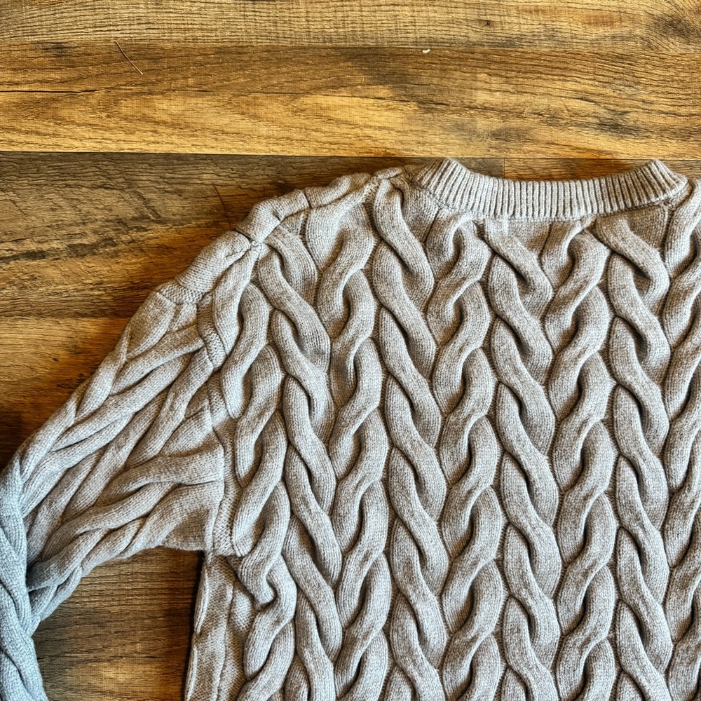 Philosophy Snow Globe | Cable Knit Sweater | Cottagecore Academia Normcore | - Picture 9 of 14